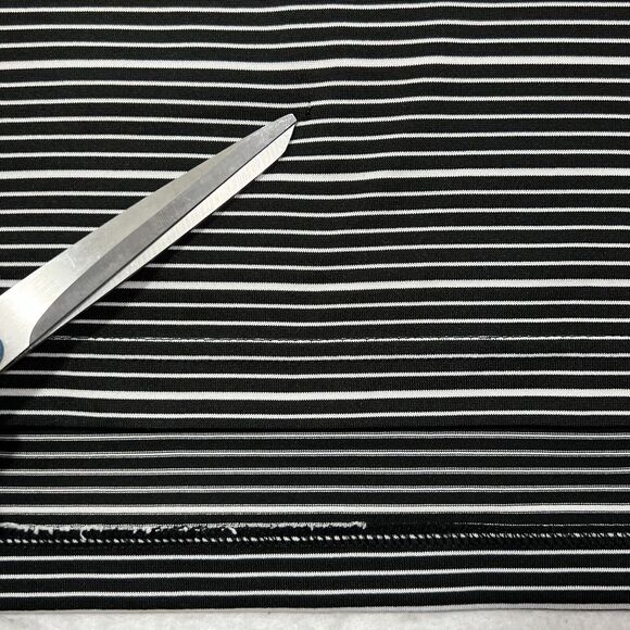 Adidas Men's XL Lightweight Short Sleeve Polo Black & White Striped Shirt - Picture 7 of 12